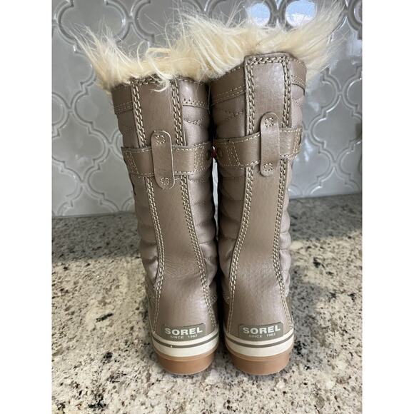 Sorel Tofino II Boots Women’s 6 Taupe Waterproof Winter Faux Fur Cuff - Picture 5 of 10